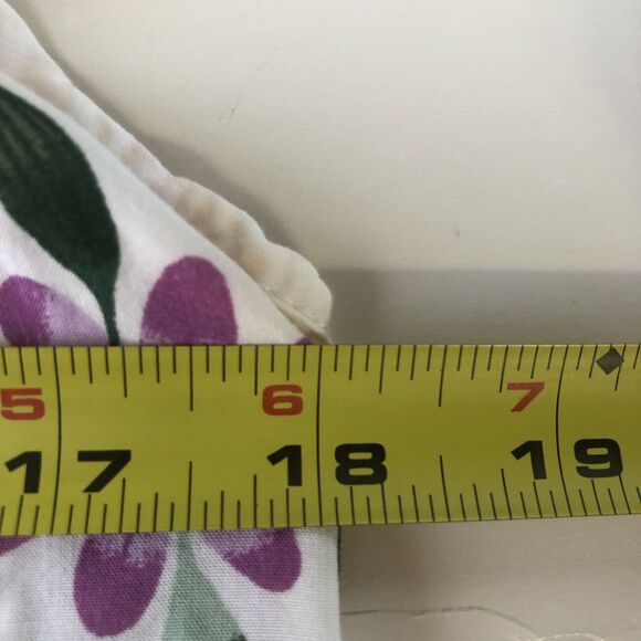 Old Navy Women’s White Floral Ruffle Flutter Short Sleeve Tropical Top Medium - Picture 6 of 14